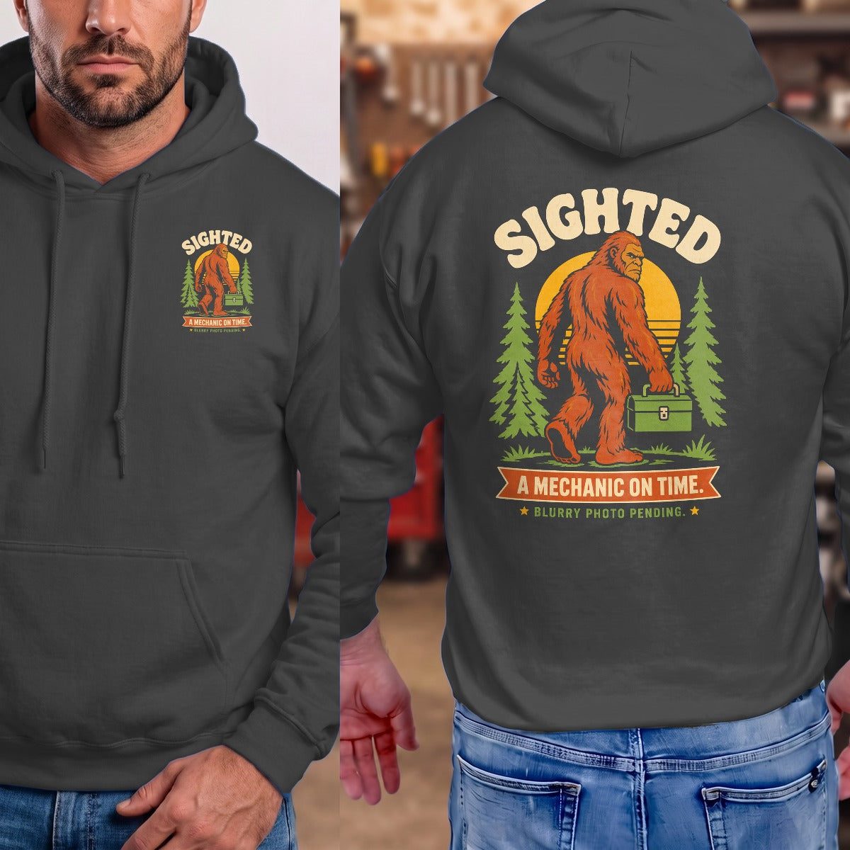 Dark Heather | Front & Back