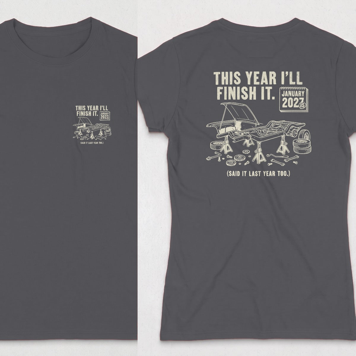 Dark Heather | Front & Back