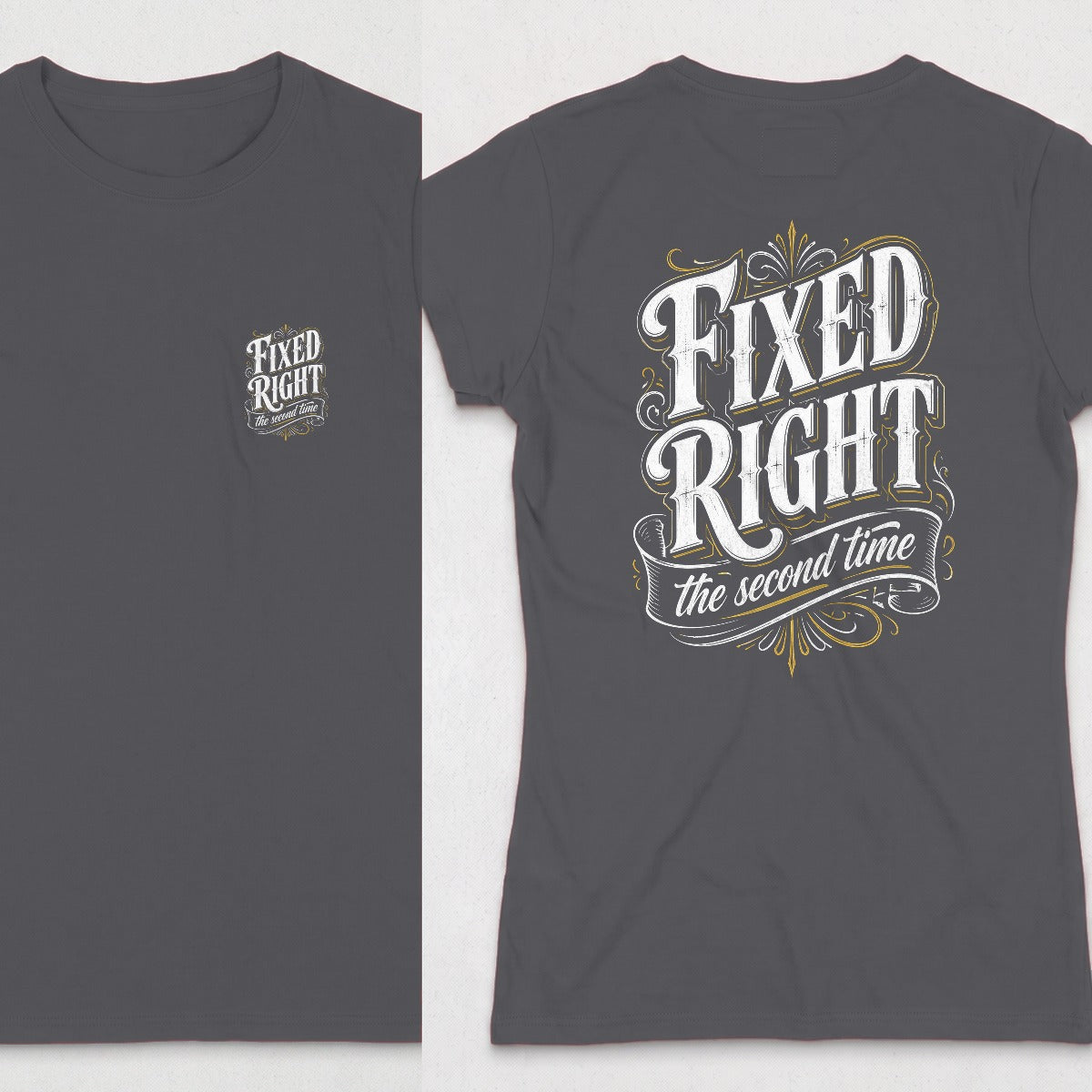 Dark Heather | Front & Back