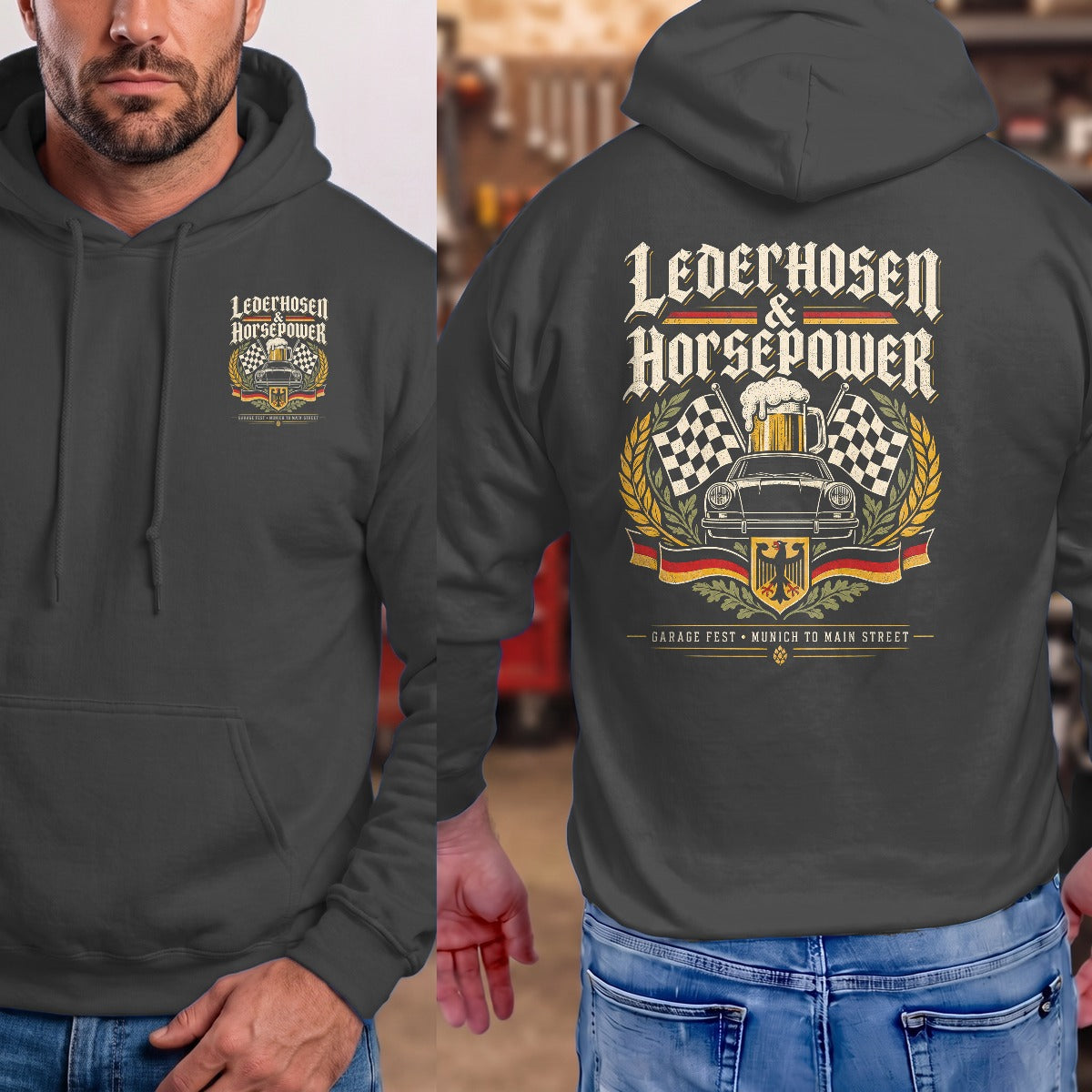 Dark Heather | Front & Back