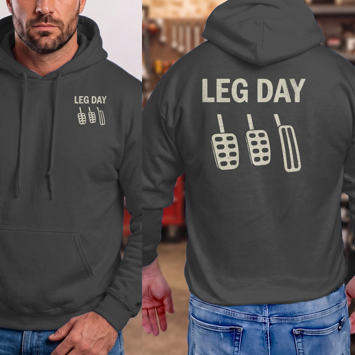 Dark Heather | Front & Back