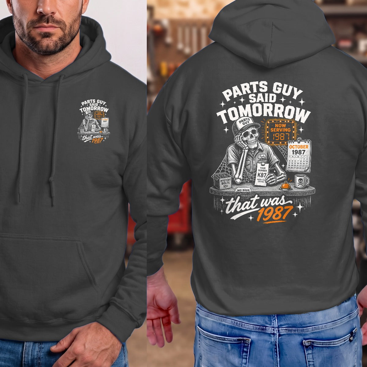 Dark Heather | Front & Back