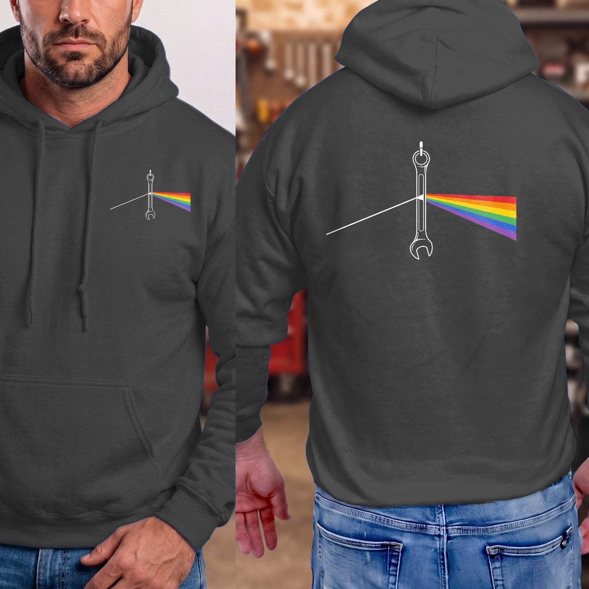 Dark Heather | Front & Back