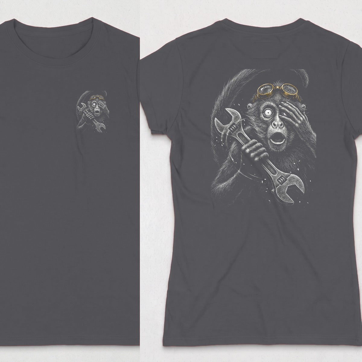 Dark Heather | Left Chest + Back
