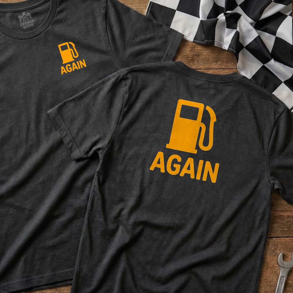 Dark Heather | Left Chest + Back