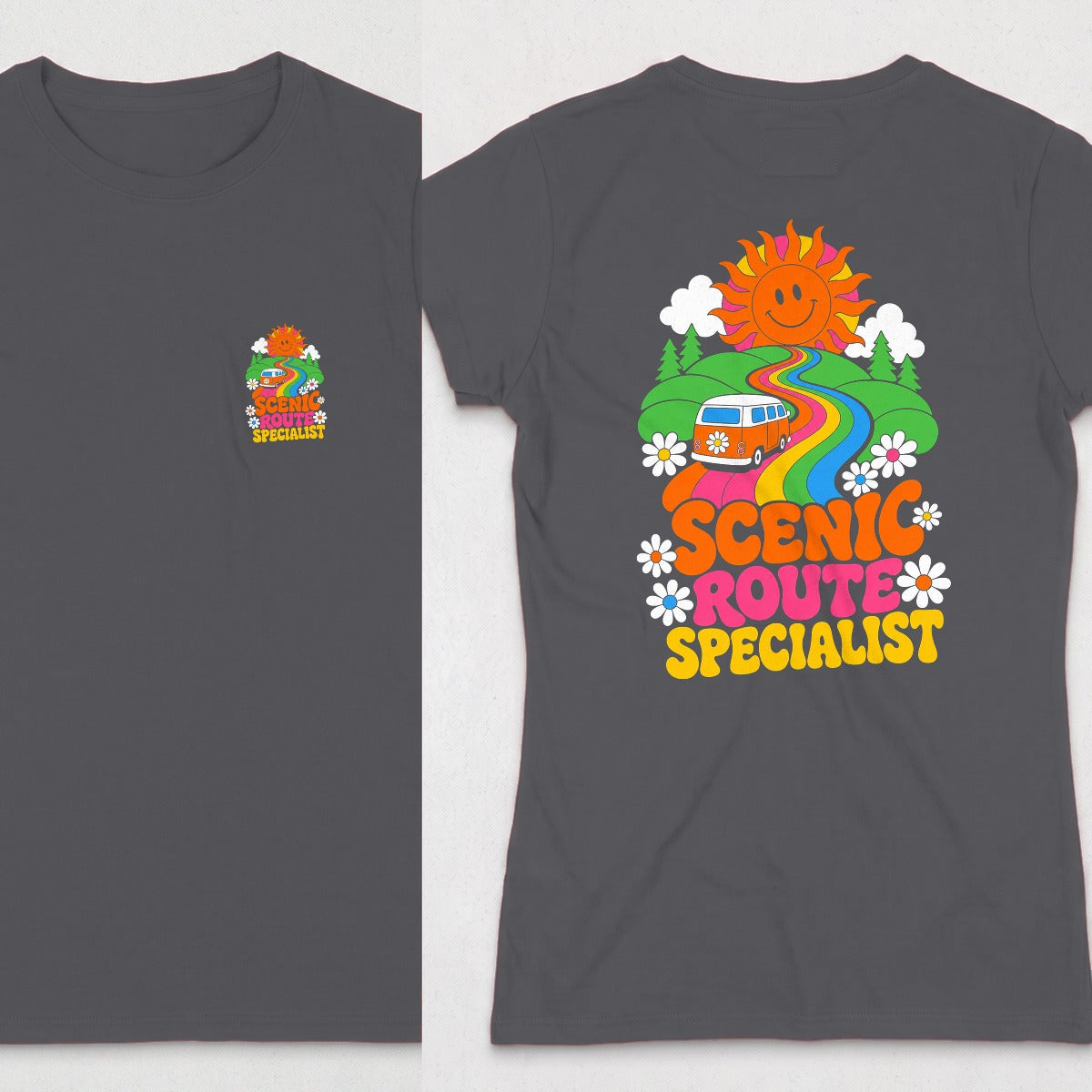 Dark Heather | Front & Back