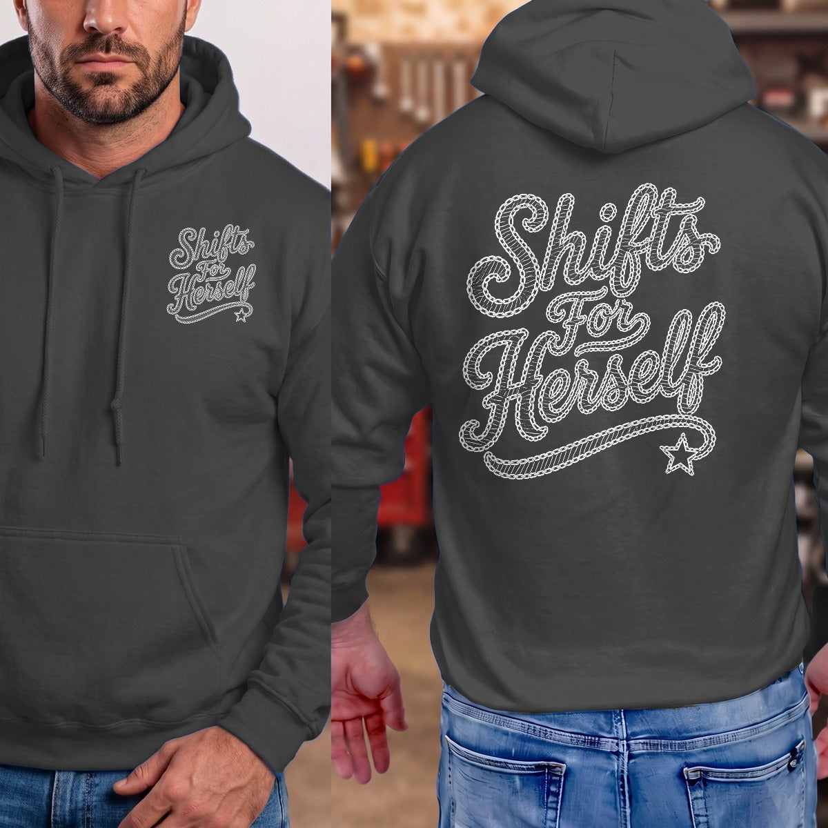 Dark Heather | Front & Back