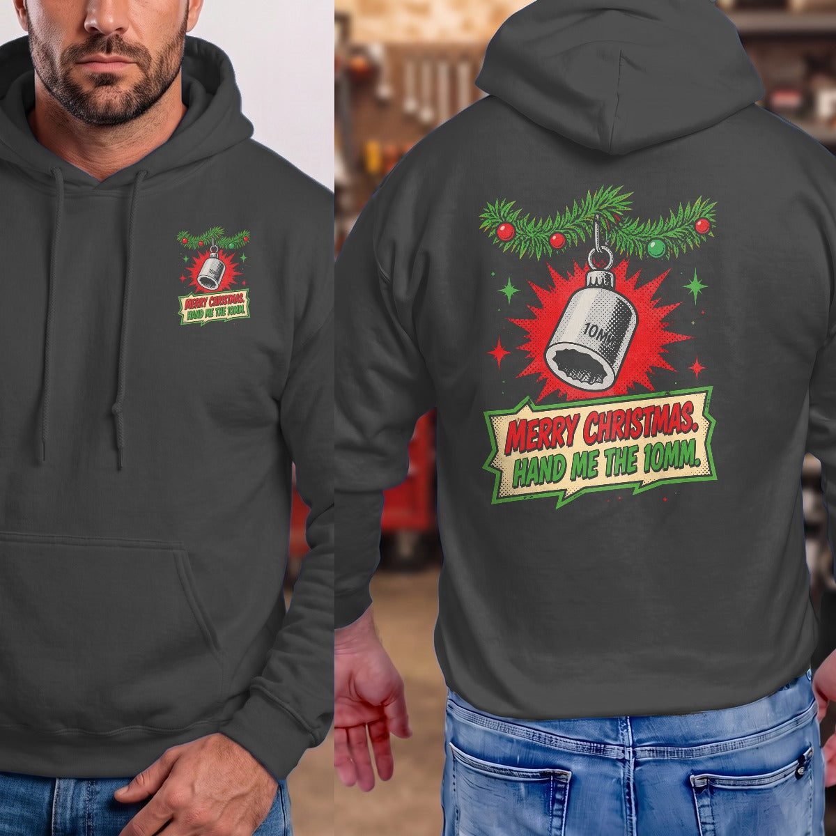 Dark Heather | Front & Back