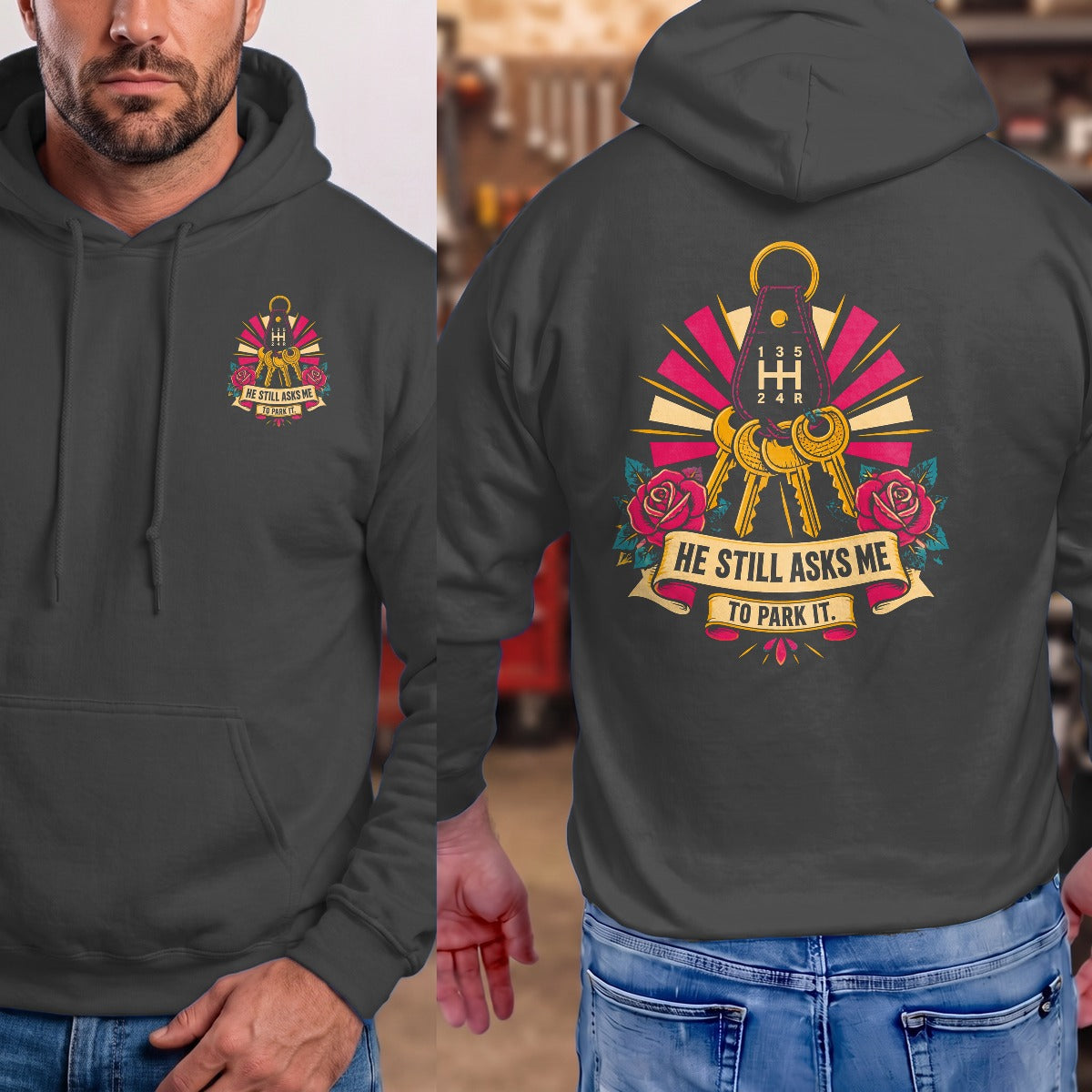 Dark Heather | Front & Back