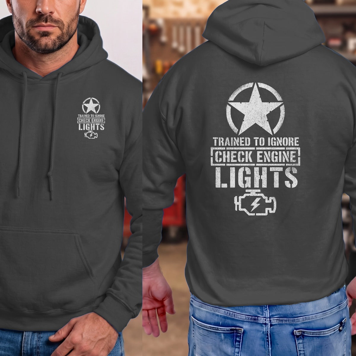 Dark Heather | Front & Back