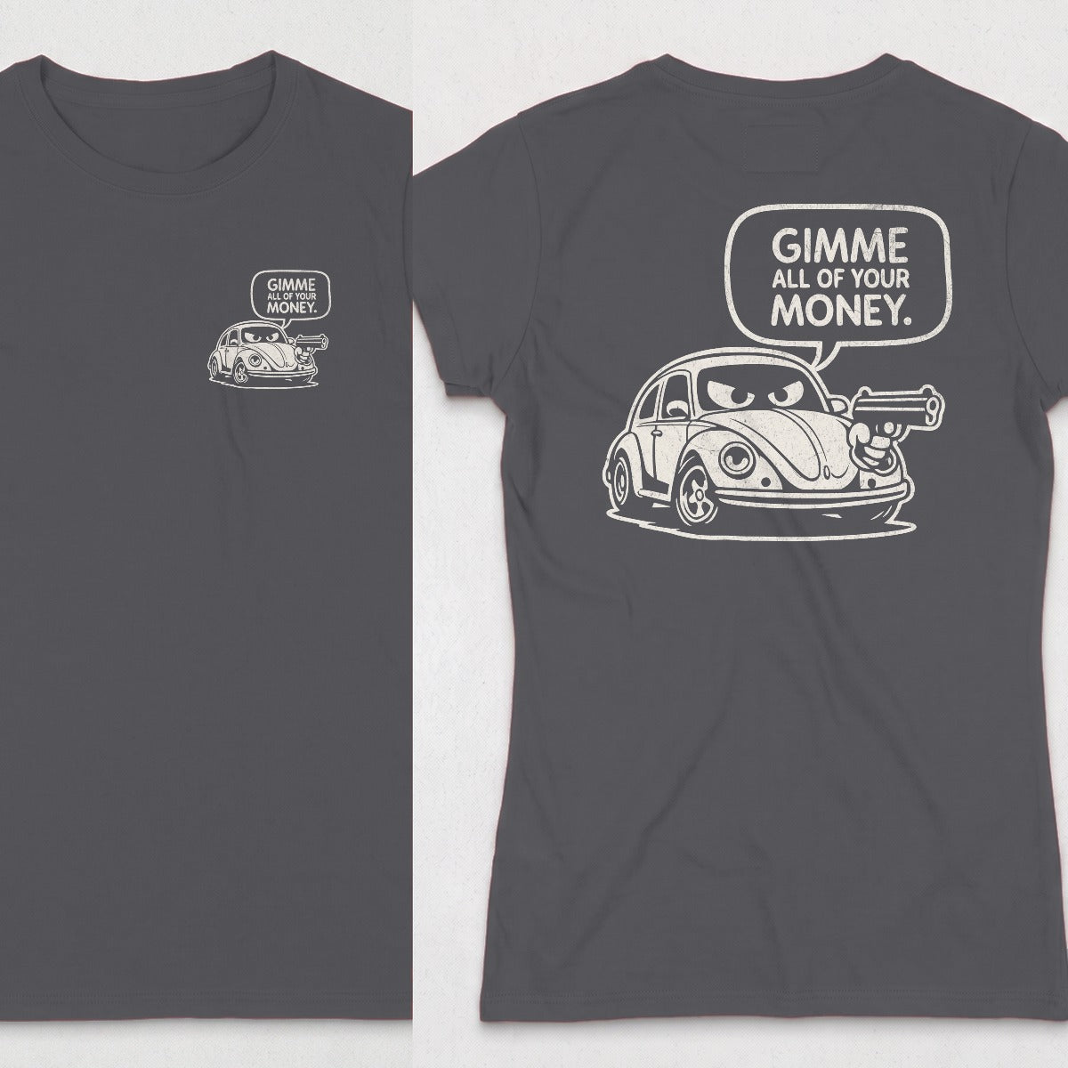 Dark Heather | Left Chest + Back