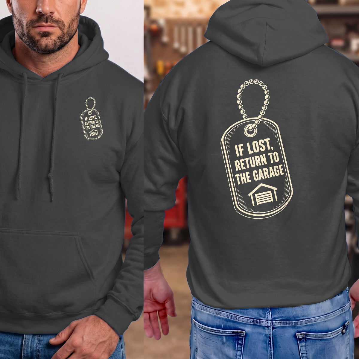 Dark Heather | Front & Back