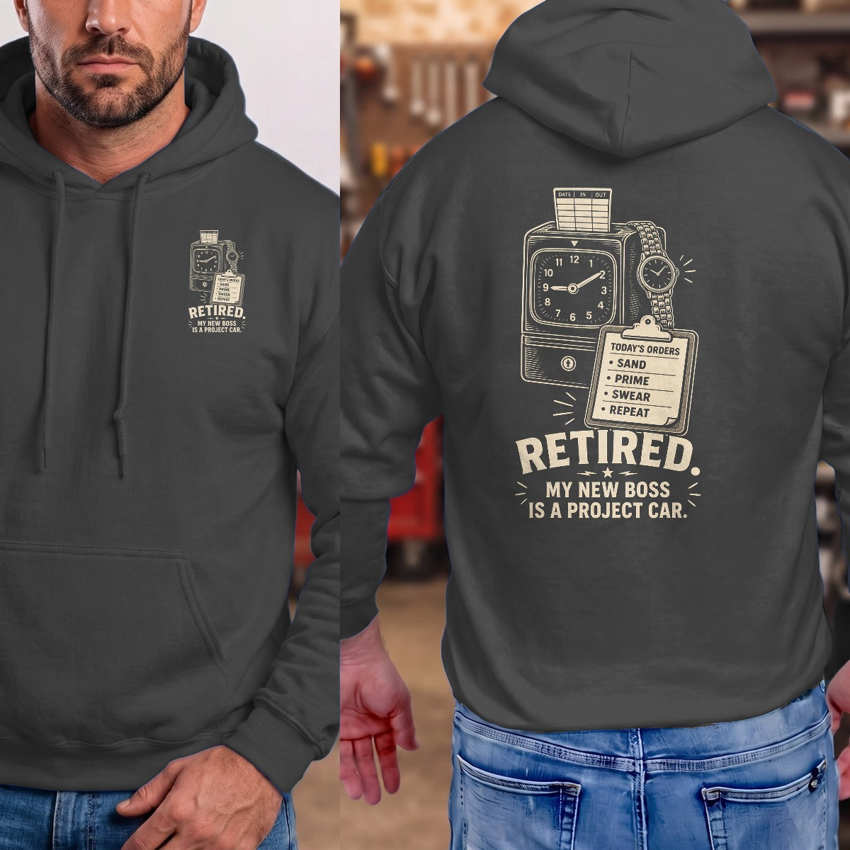 Dark Heather | Front & Back