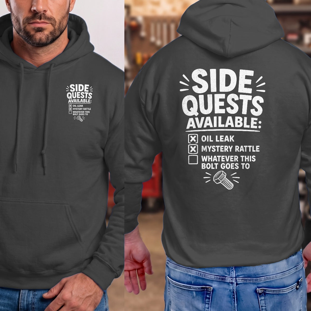 Dark Heather | Front & Back