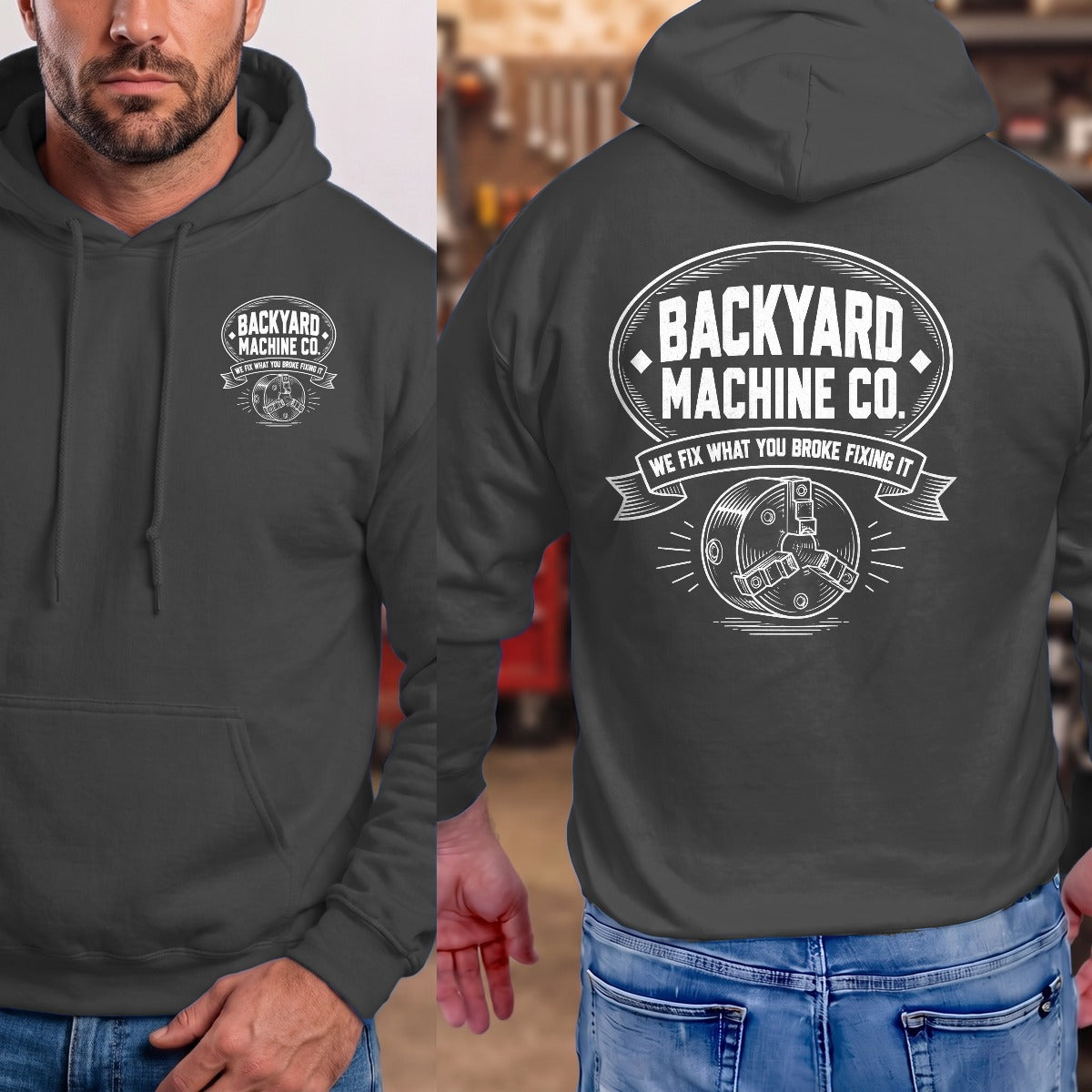 Dark Heather | Front & Back