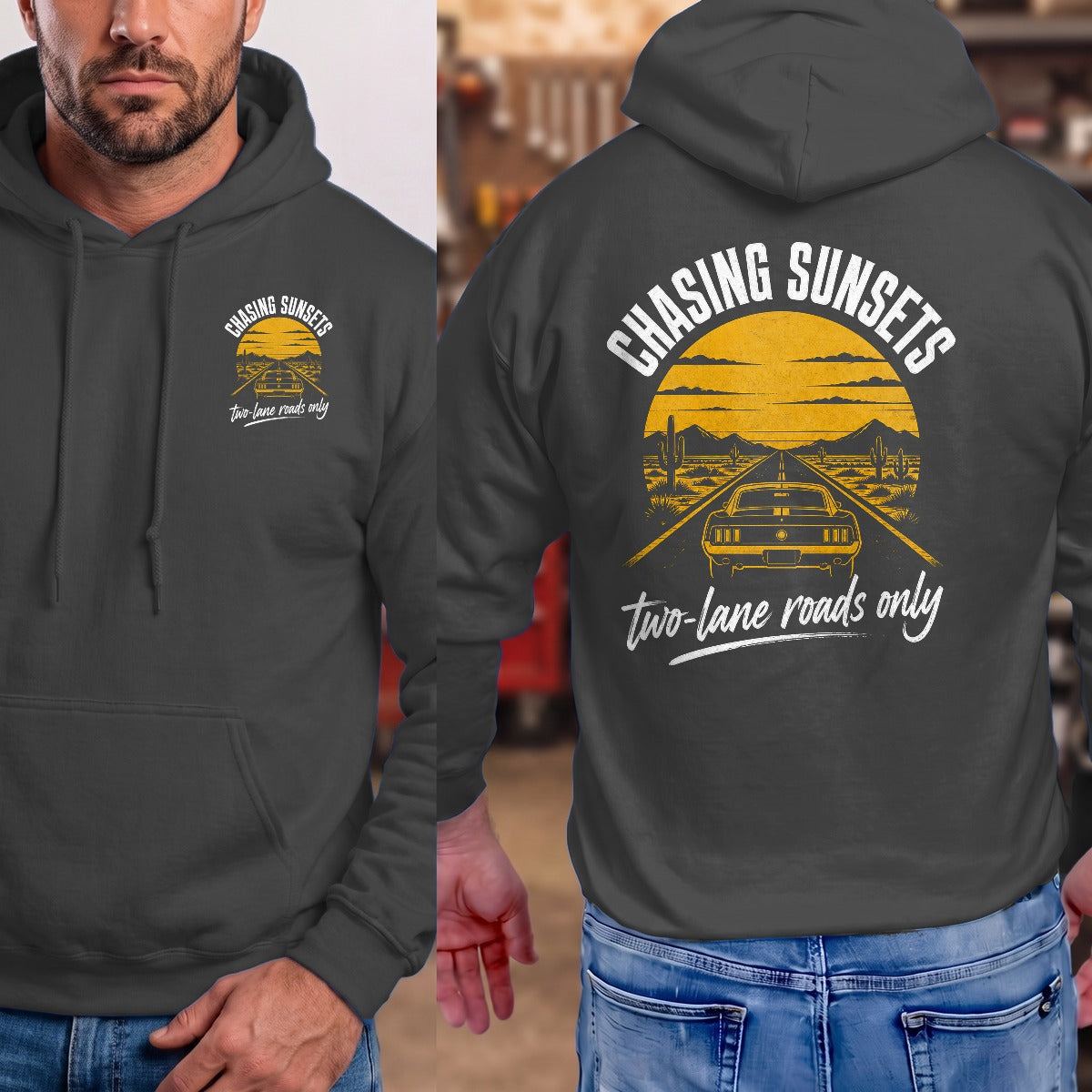 Dark Heather | Front & Back