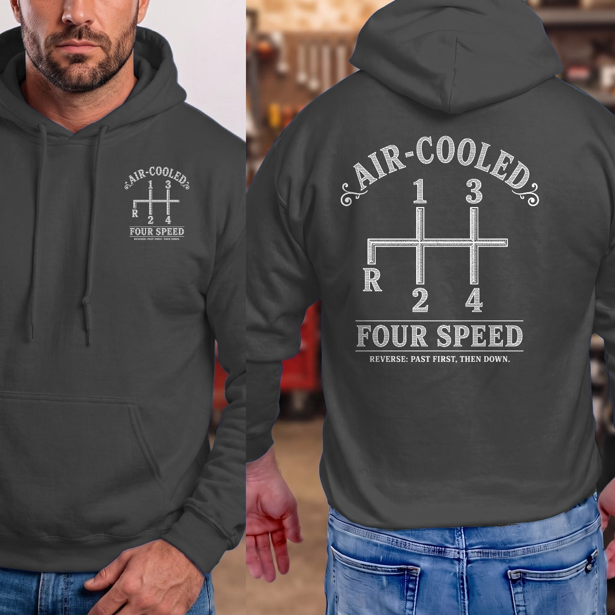 Dark Heather | Front & Back
