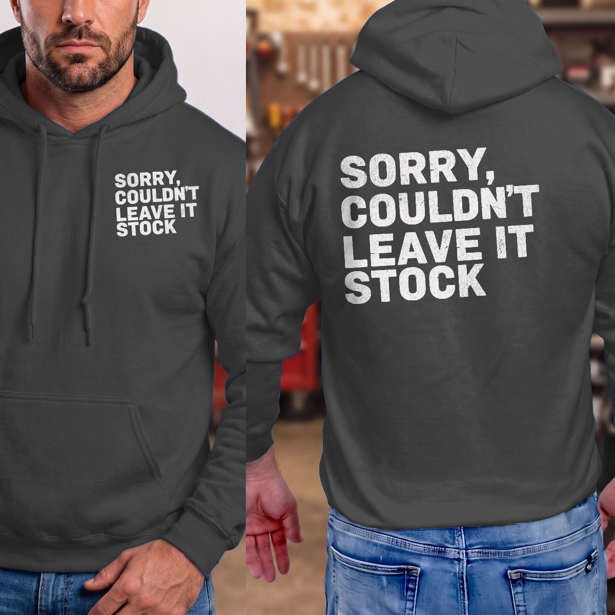Dark Heather | Left Chest + Back