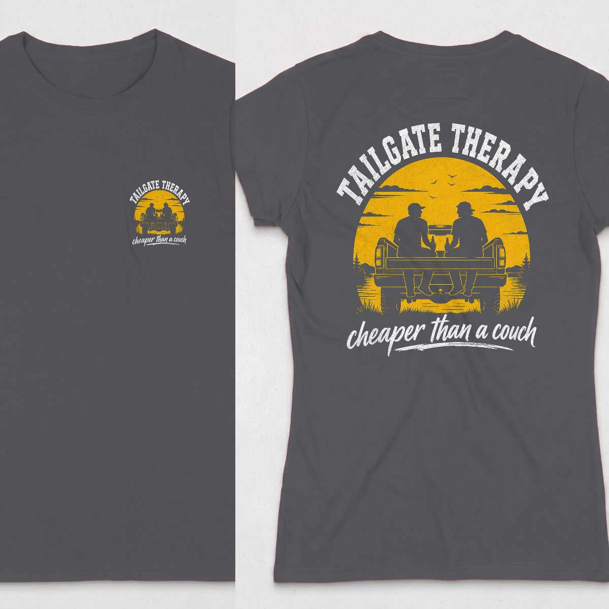 Dark Heather | Front & Back