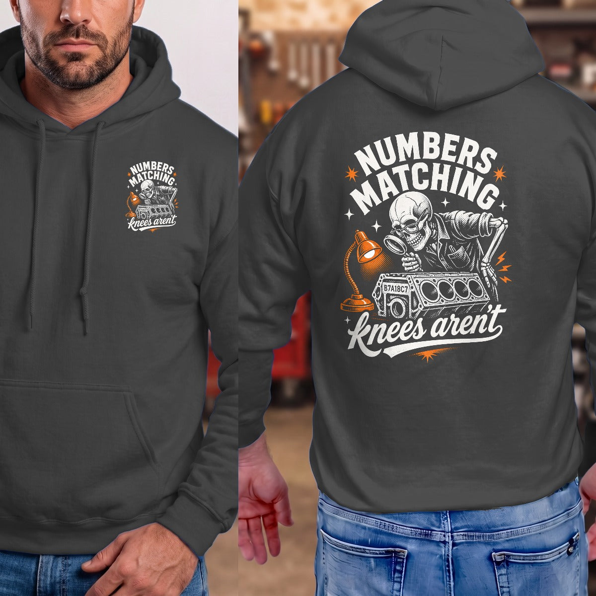 Dark Heather | Front & Back