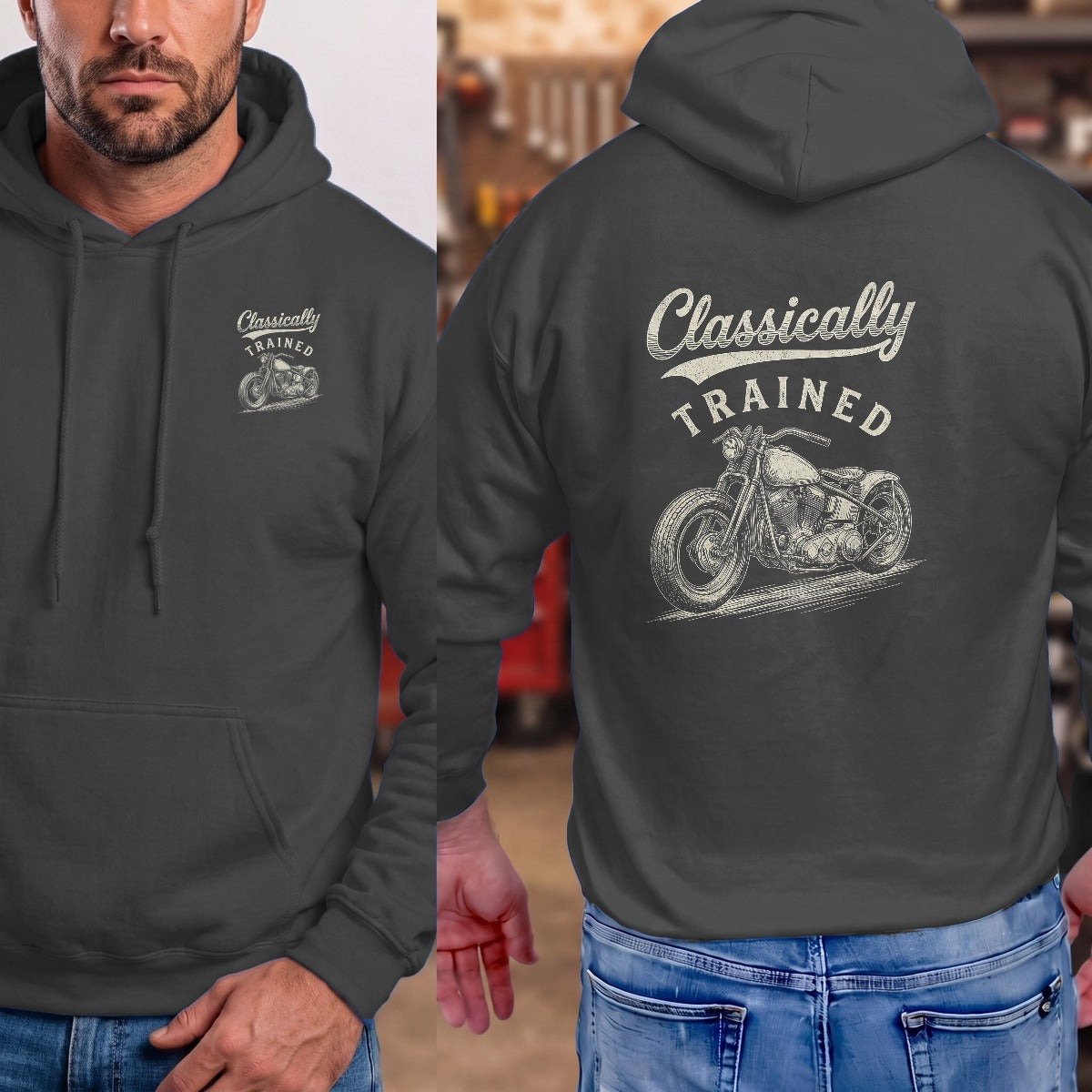 Dark Heather | Front & Back