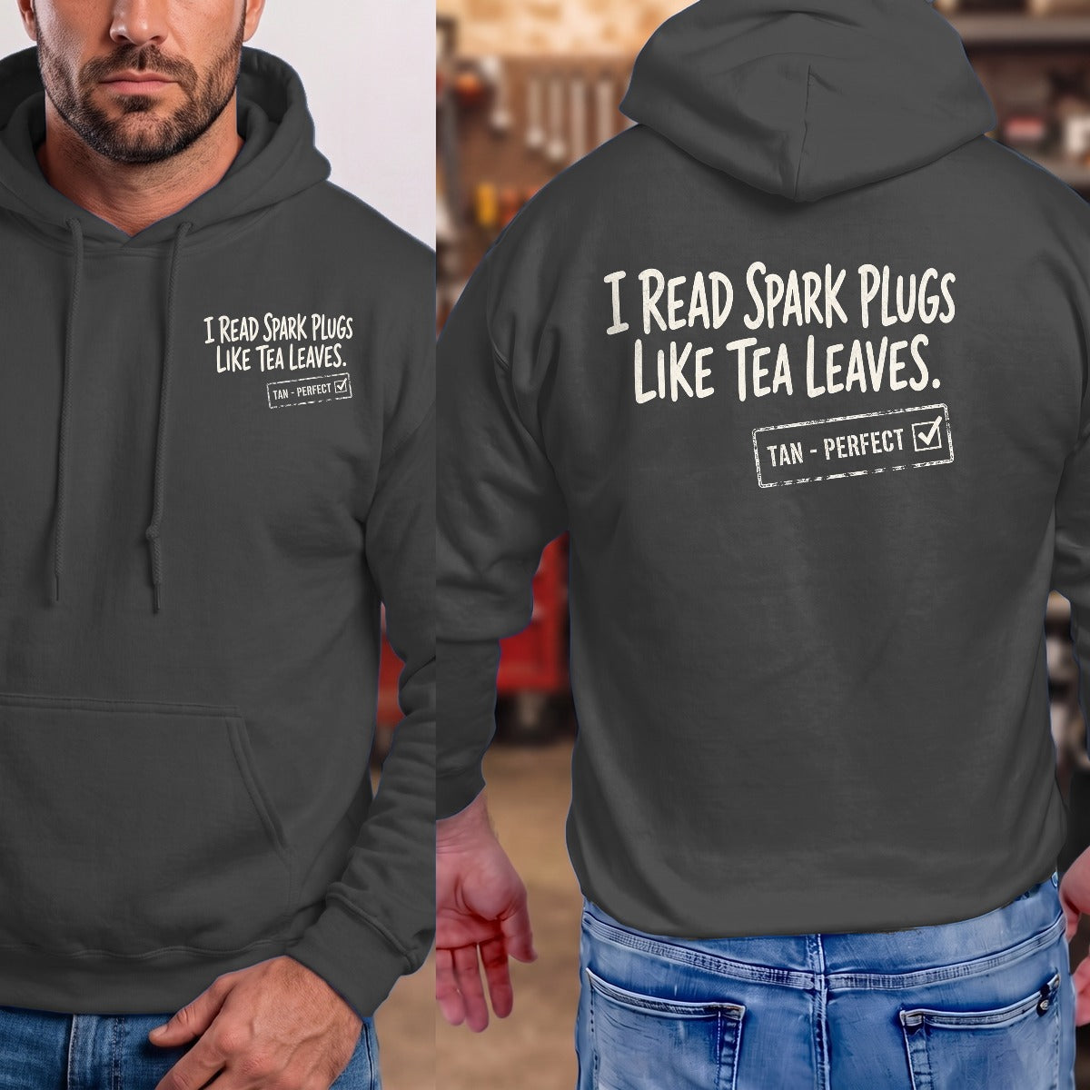 Dark Heather | Left Chest + Back