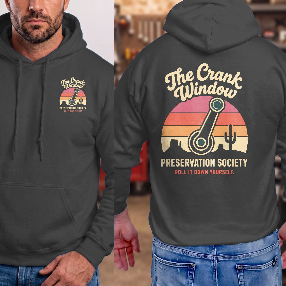 Dark Heather | Front & Back