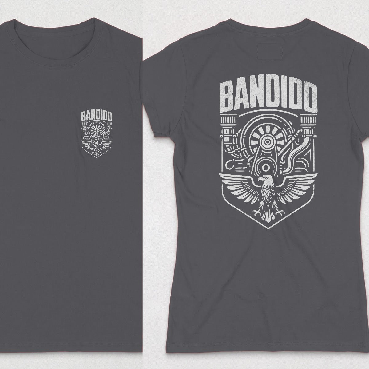 Dark Heather | Left Chest + Back