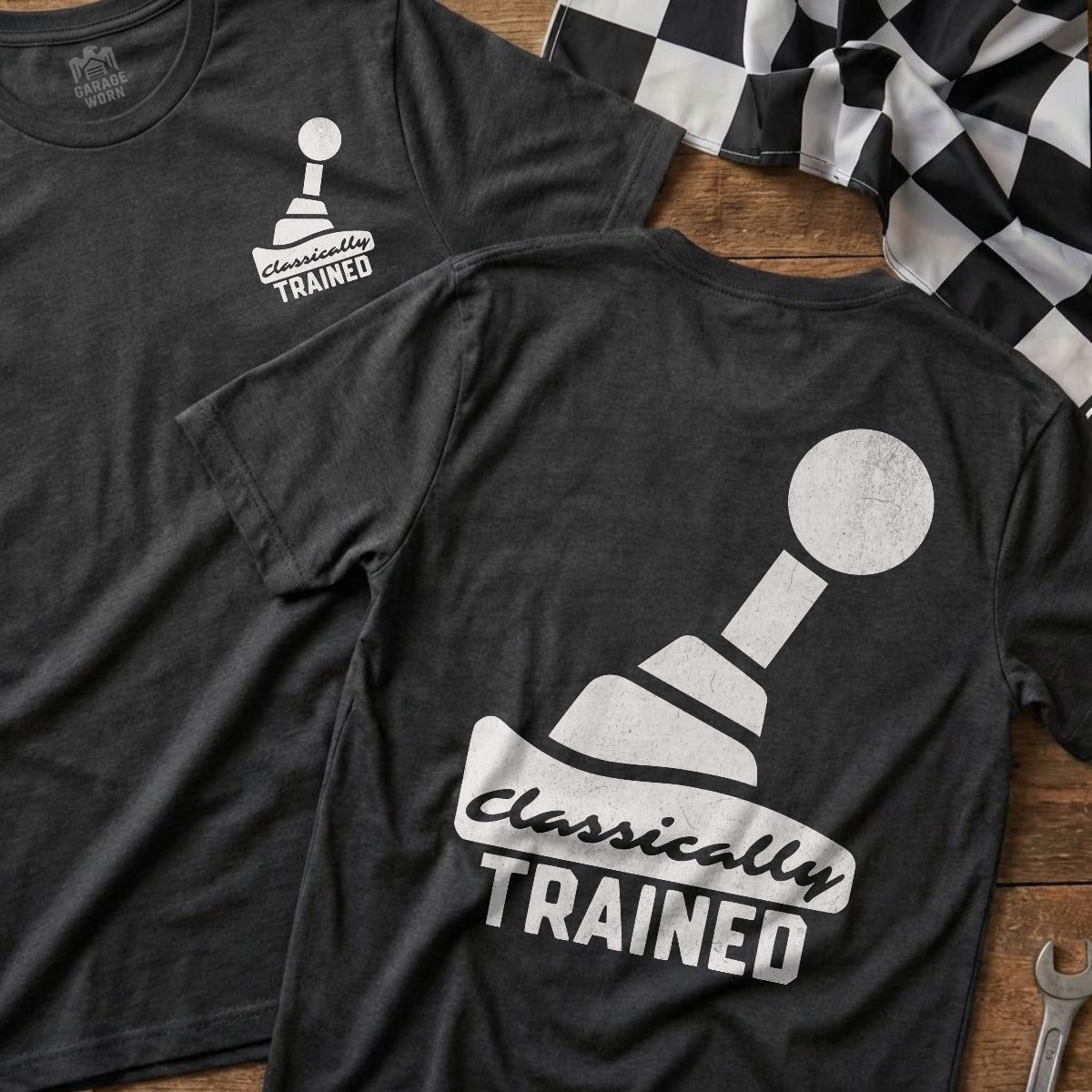 Dark Heather | Left Chest + Back