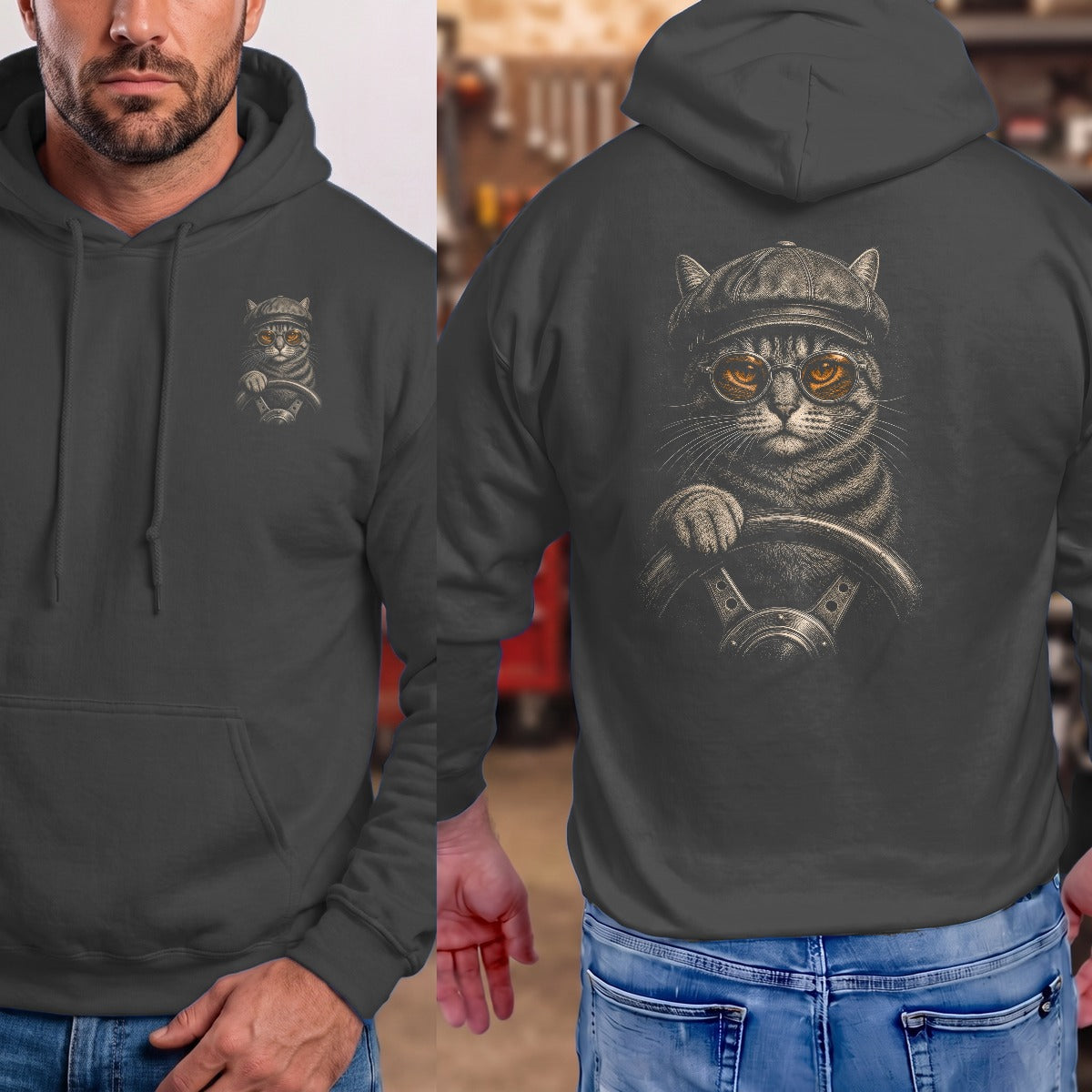 Dark Heather | Front & Back