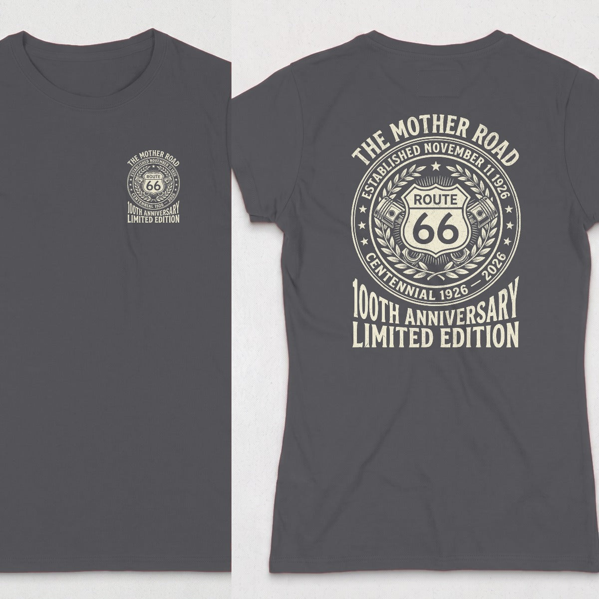 Dark Heather | Left Chest + Back