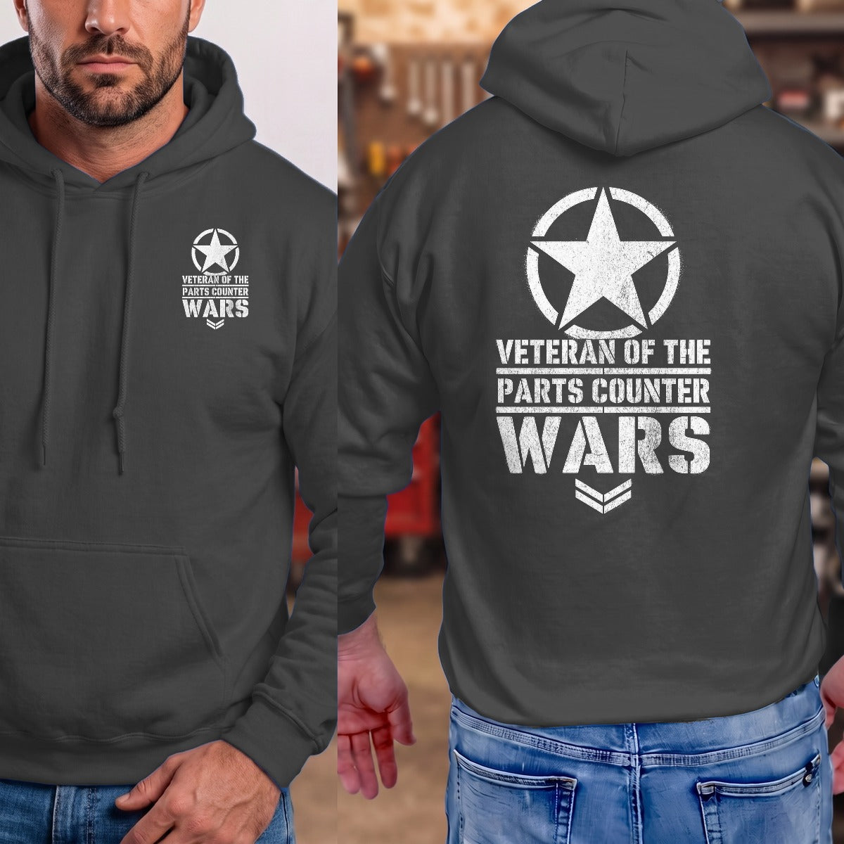 Dark Heather | Front & Back