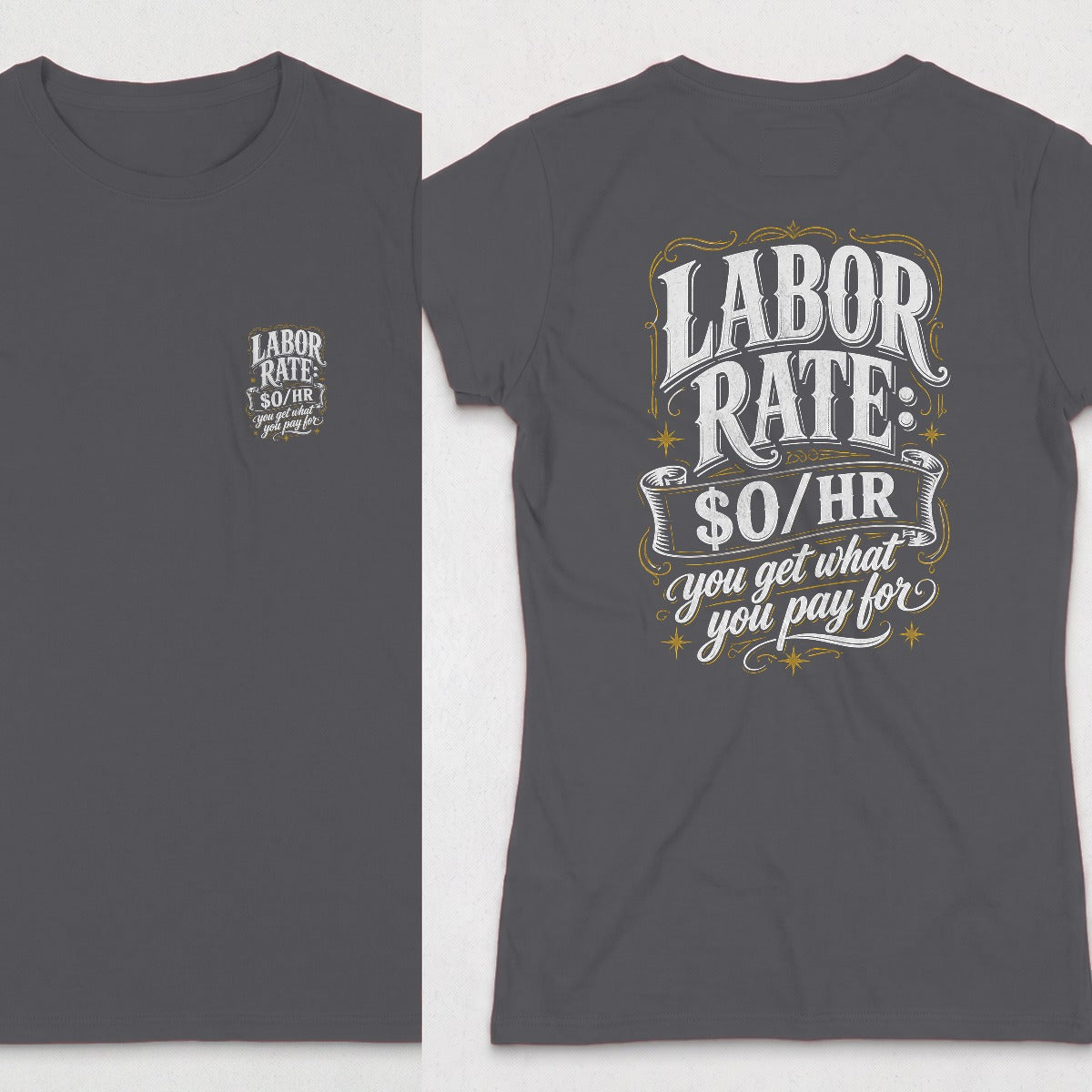 Dark Heather | Front & Back