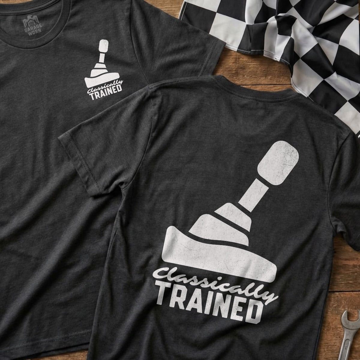 Dark Heather | Left Chest + Back