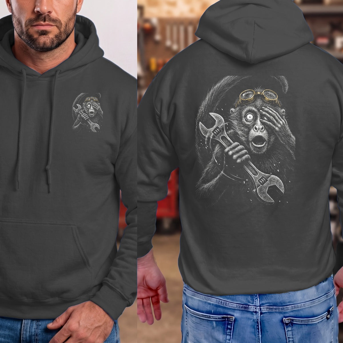 Dark Heather | Front & Back