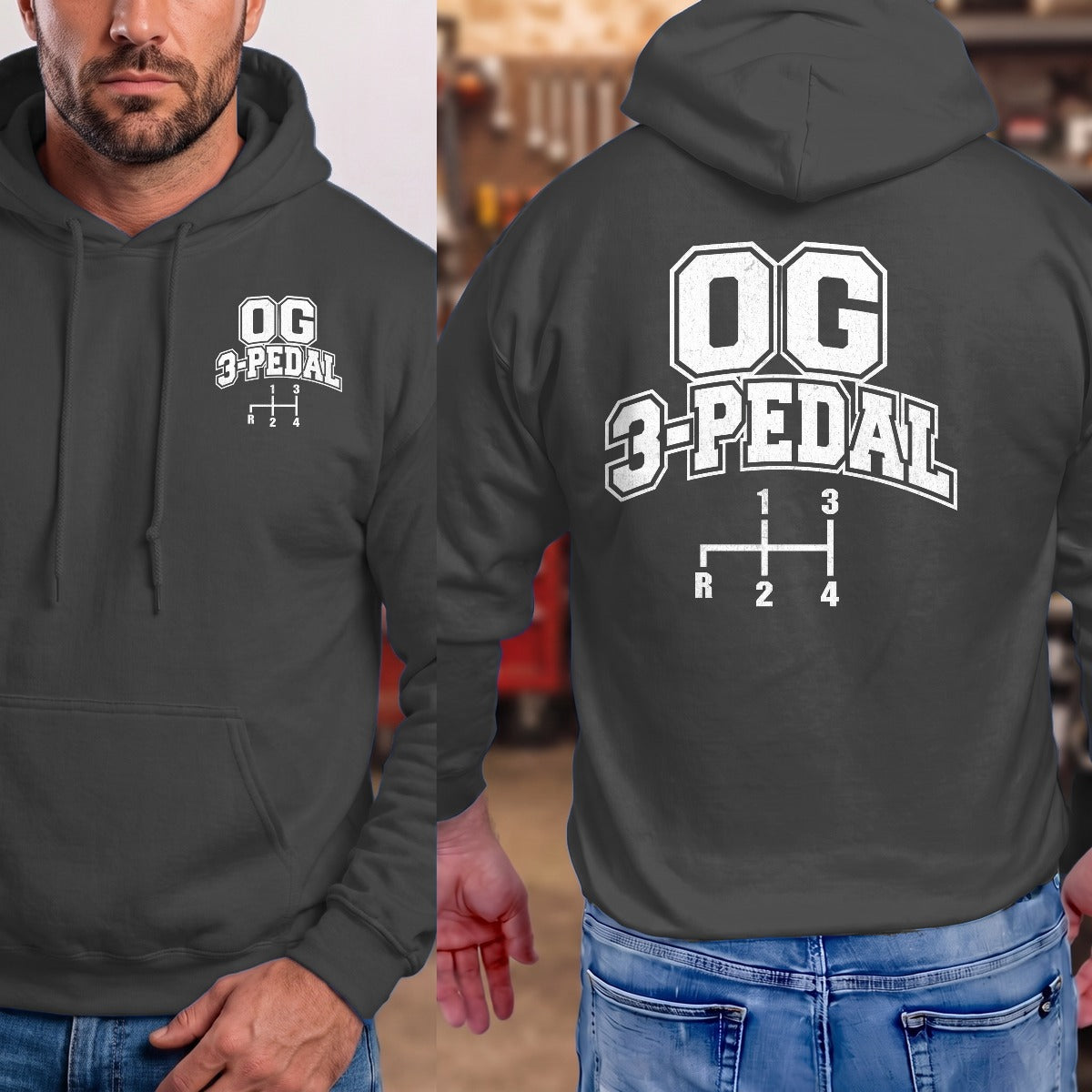 Dark Heather | Front & Back