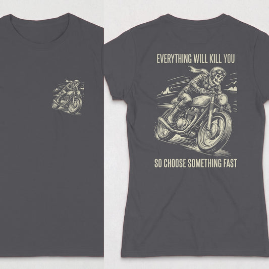Dark Heather | Left Chest + Back