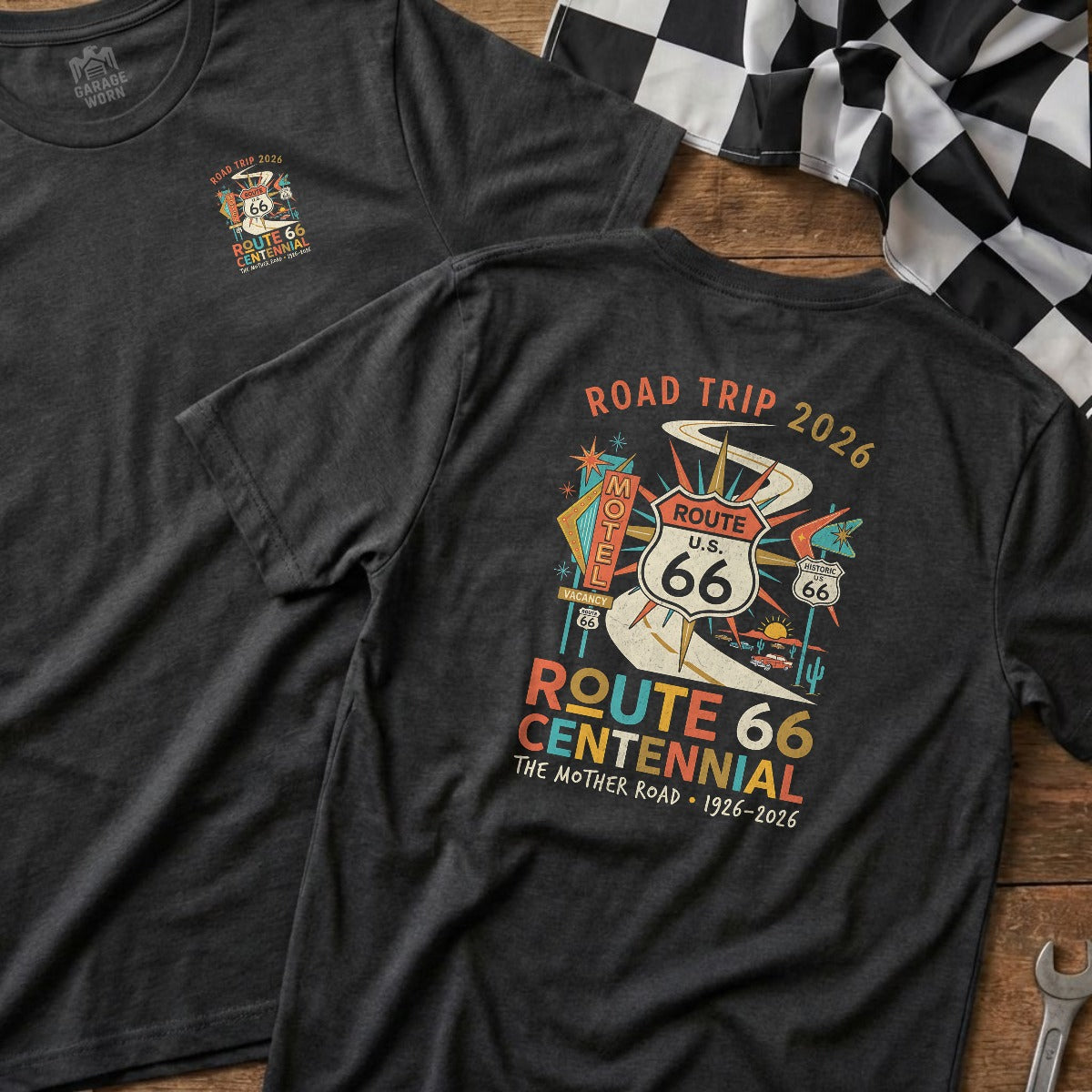 Dark Heather | Left Chest + Back