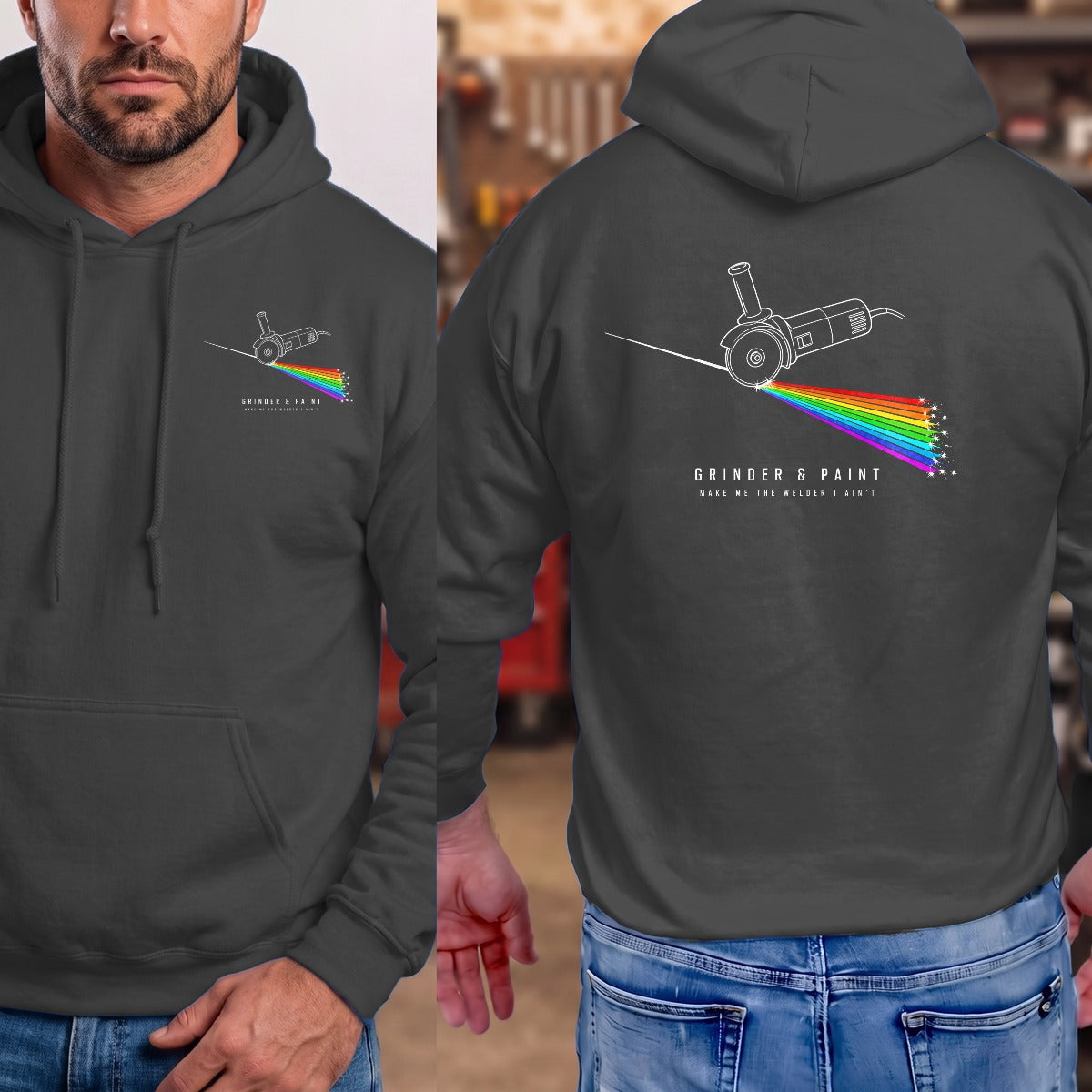 Dark Heather | Front & Back