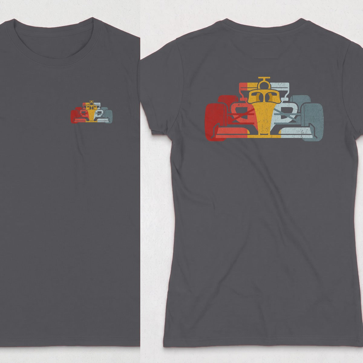 Dark Heather | Left Chest + Back