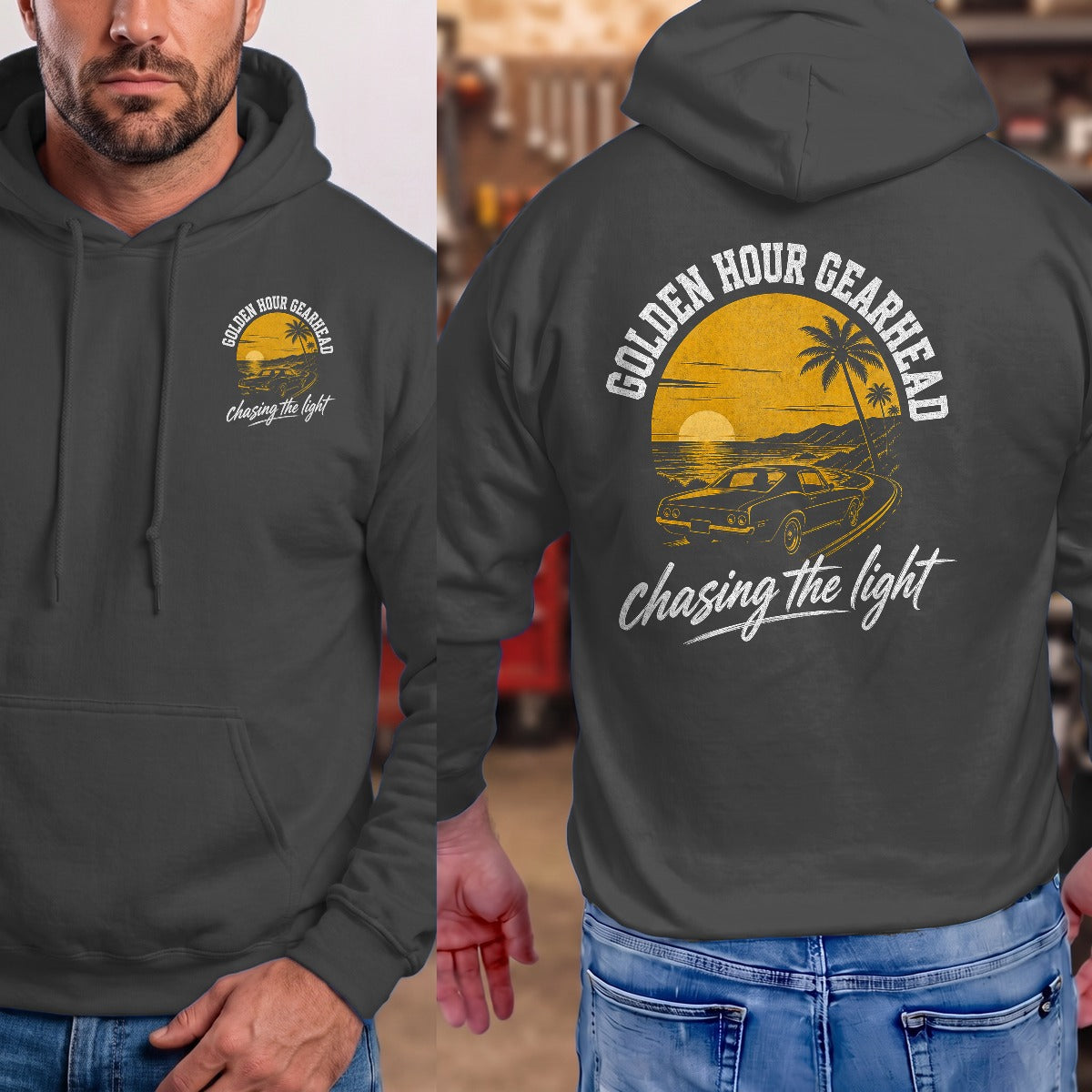 Dark Heather | Front & Back
