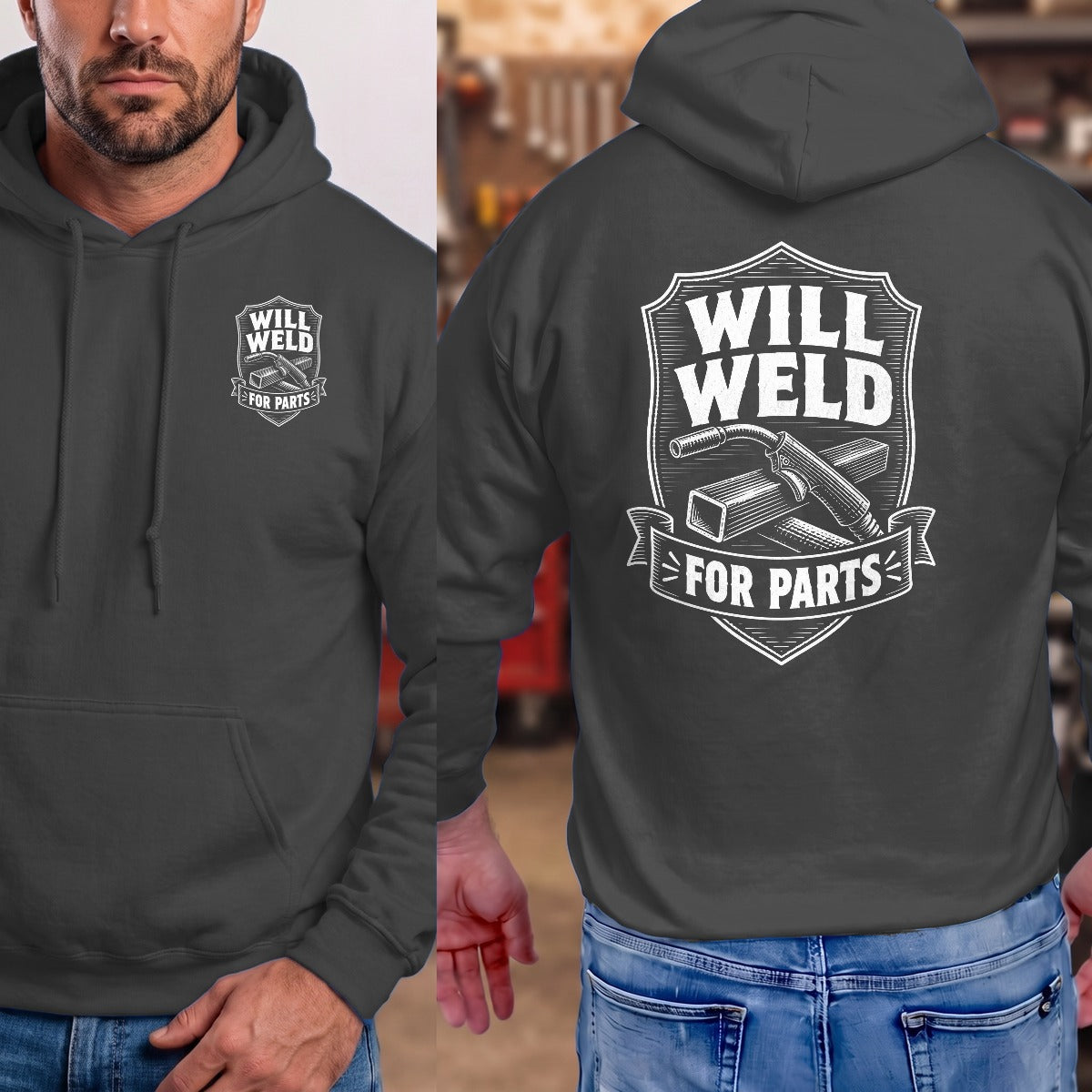 Dark Heather | Front & Back