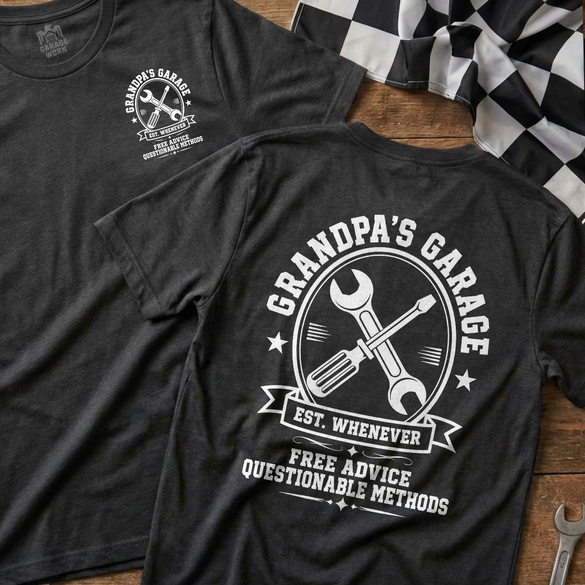Dark Heather | Front & Back