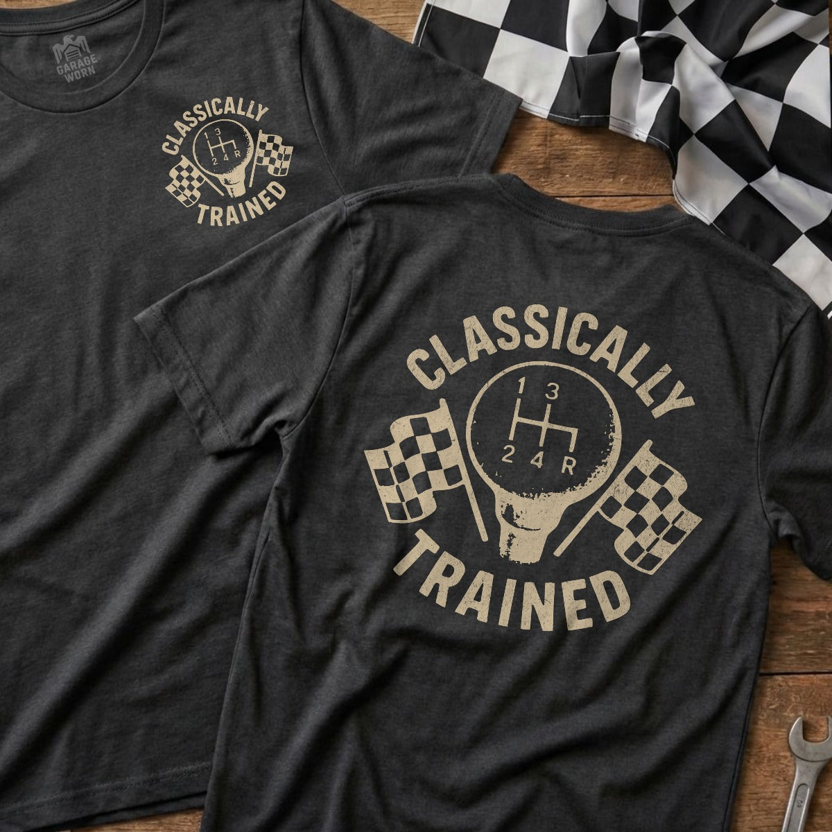 Dark Heather | Left Chest + Back