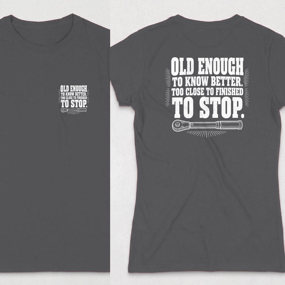 Dark Heather | Front & Back