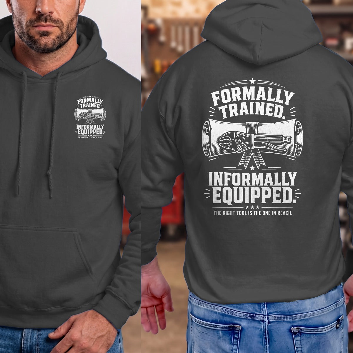 Dark Heather | Front & Back