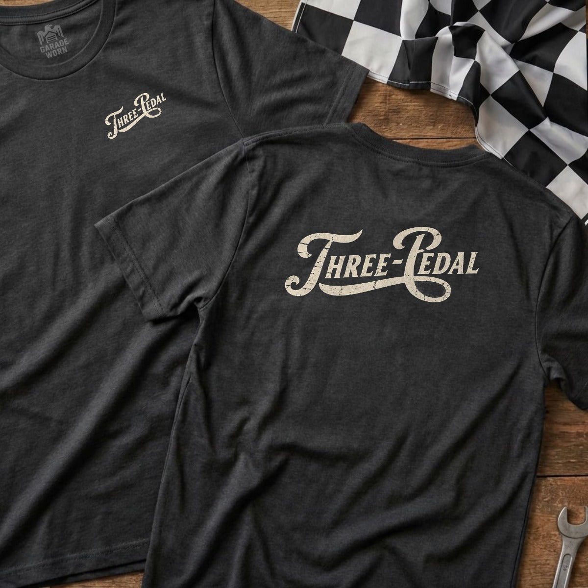 Dark Heather | Left Chest + Back