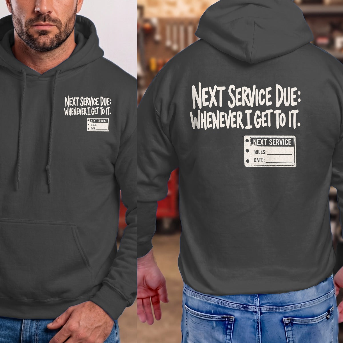 Dark Heather | Left Chest + Back