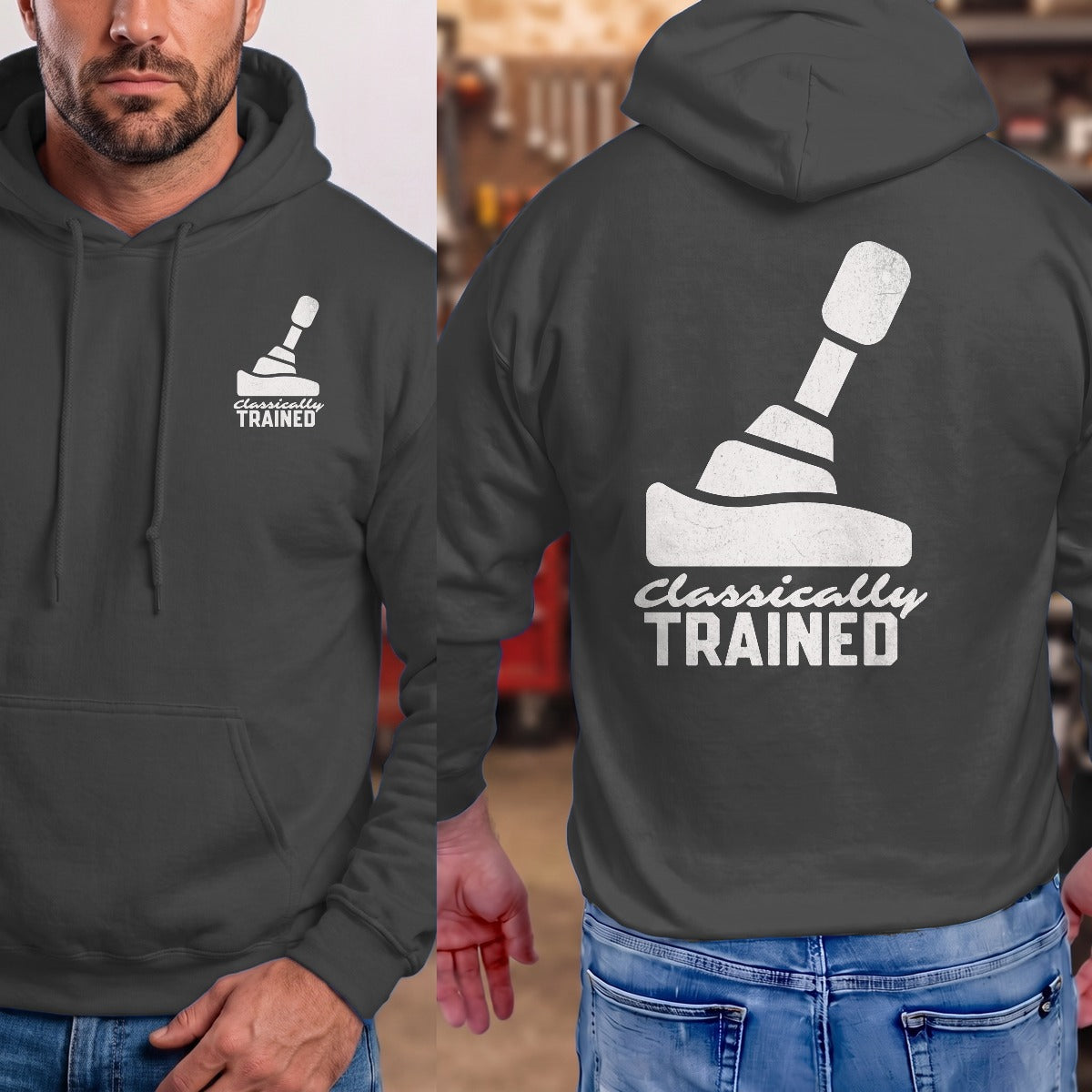 Dark Heather | Left Chest + Back