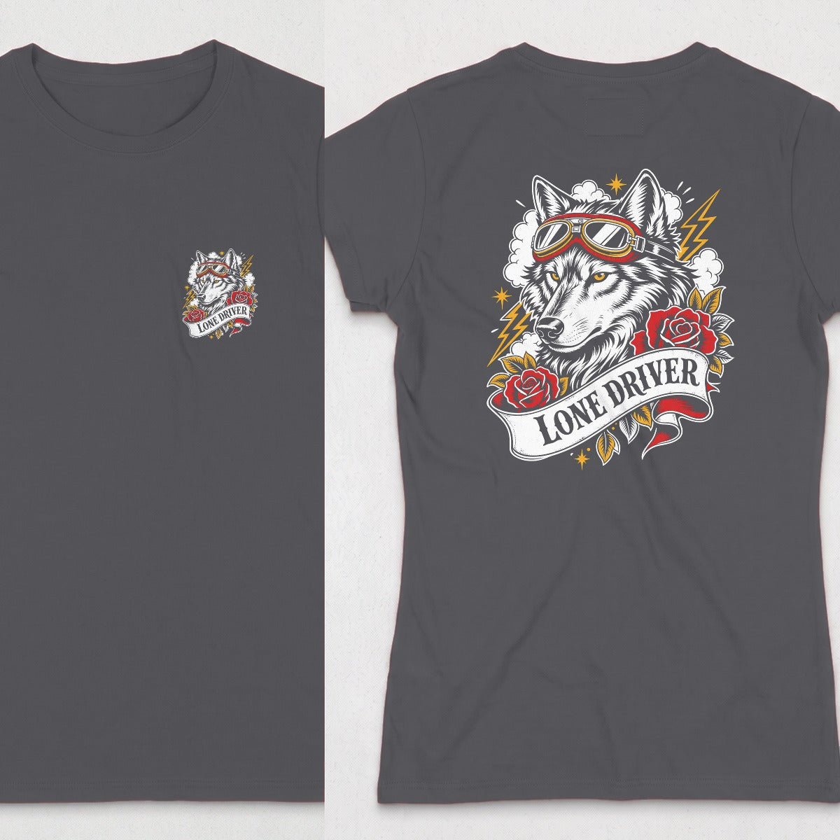 Dark Heather | Front & Back